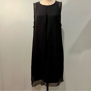 GO BY GO SILK Black Sleeveless Midi Dress